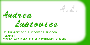 andrea luptovics business card